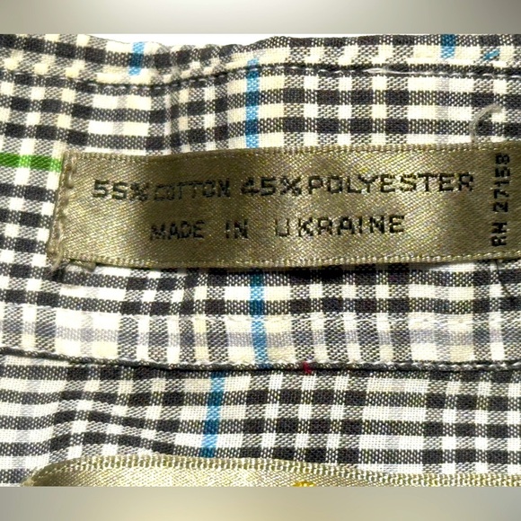 Bill Blass Vintage Plaid Casual Button Down Shirt in EUC - Picture 3 of 7